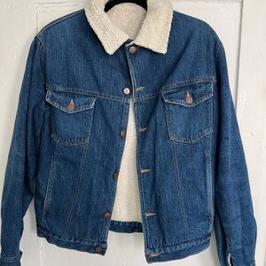 RARE FIND Vintage Denim Sherpa-Lined Jacket
